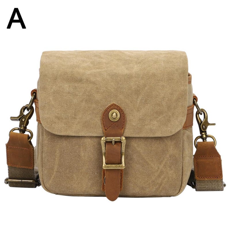 Seven-color cotton canvas DSLR camera bag/mirrorless camera bag with waterproof inner lining, single shoulder/crossbody camera bag, wear-resistant